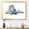 thumbnail image 3 of Designart 'Minimalistic Landscape of Forest and Mountains' Modern Framed Art Print, 3 of 4