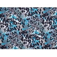 thumbnail image 2 of Zelouf Print On Charmeuse  , Sewing, DIY, Crafts Fabric by the Yard, 490 Teal/blk, 5 Yard, 2 of 2