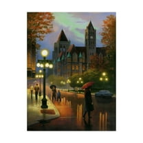 Trademark Fine Art 'Rainy Twilight' Canvas Art by Leo Stans