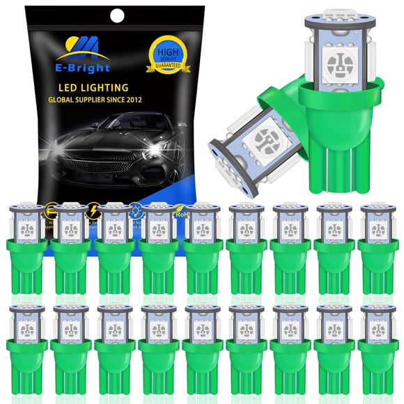 Bombilla LED YM E-Bright T10 194 168 2825 W 5W 5050 5-SMD verde 12 V