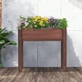 thumbnail image 3 of Garden Pots 31x31x16 inch Raised Garden Bed with Legs, Elevated Wooden Planter Box for Outdoor Plants Flowers Fruits Vegetable Herb Growingg,Planters For Outdoor Plants, 3 of 14