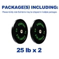 thumbnail image 5 of BalanceFrom Olympic Bumper Plate Weight Plate, 25 lbs Pair Black, 5 of 9