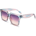 thumbnail image 2 of FEISEDY Womens Oversize Square Boyfriend Style Horned Rim Thick Plastic Sunglasses B2585, 2 of 6