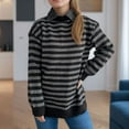 thumbnail image 3 of Juebong Stripe Sweater for Women Crewneck Sweaters Spring Fall Pullover Blouse Sweatshirts Long Sleeve Knit Sweater, 3 of 6