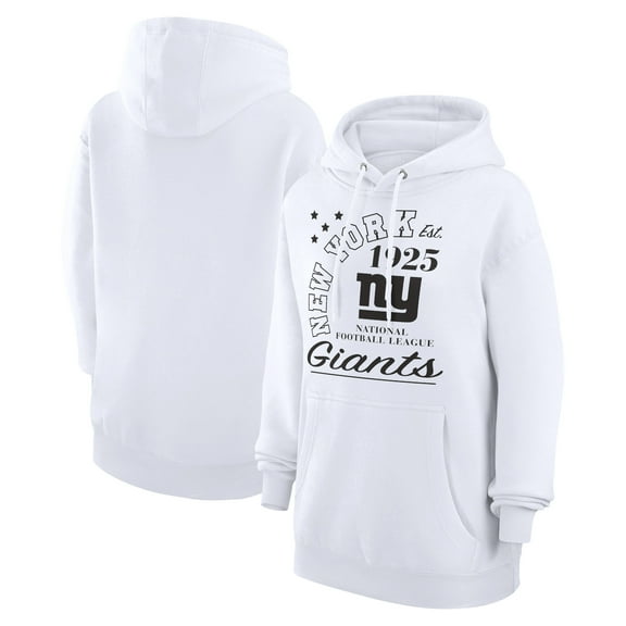 Unisex Starter White New York Giants Arch Team Fleece Pullover Hoodie