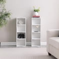 thumbnail image 3 of 70.87'' Tall Bookshelf, 8 Tiers Bookshelves and Bookcases, Floor Standing Display Shelving with Wavy Border Design, Home Decor Furniture Adjustable Narrow Bookcase for Home Office, White, 3 of 7