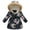 Black, variant on Mercatoo Toddler Girl's Winter Fl𝐞ece Lined Long Parka Puffer Coat Thicken Ski Jacket with Fu𝐫 Trim Hood Kids Down Jacket Coat