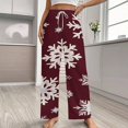 thumbnail image 2 of Merry Christmas Pajama Pants Breathable with Pockets Pajamas For Lady Vintage Sleeping Pants Bedroom Homewear, 2 of 6