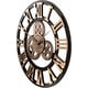 thumbnail image 4 of Reloj de pared industrial decorativo con diseño de arte de pared, funcionamiento silencioso con estética steampunk para expresión artística en el hogar, la oficina y el restaurante, 4 of 5