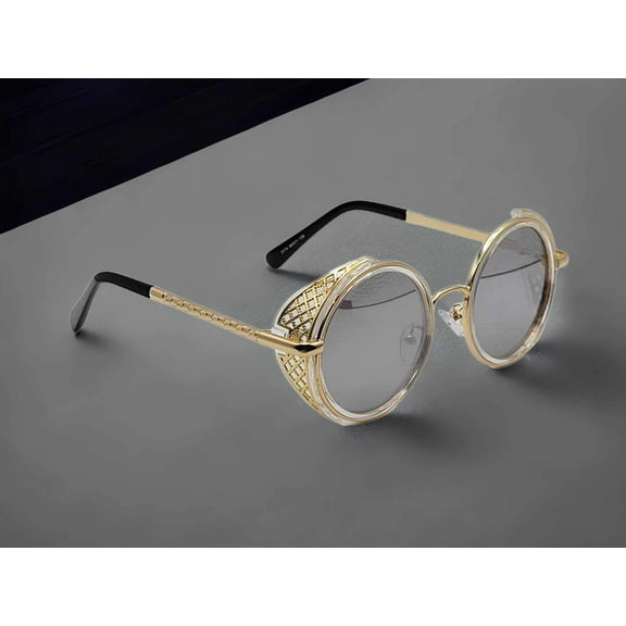 Trendy Fashion Steampunk Vintage Unisex Luxury Sunglasses