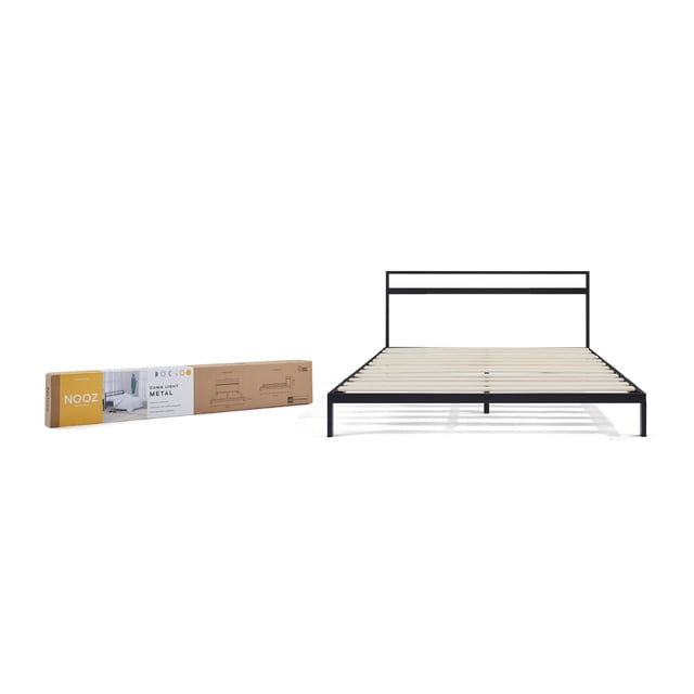 Cama Queen con Cabecera Soporte Extra Nooz Light Metal