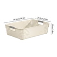 thumbnail image 3 of JJV Storage Bins with Handle 5 Sizes Stackable Organizer Bins White Storage Containers for Kitchen Pantry Bathroom Cabinet Drawer Wardrobe Organization, 3 of 6