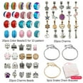 thumbnail image 4 of OUSITAID Kit de Fabrication de Bijoux Bracelet Charme DIY 64 Pcs avec Pendentifs Charmes Perles, 4 of 5