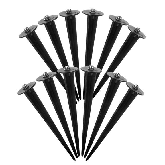 WHAMVOX 12Pcs Garden Ground Spikes Stakes Garden Lamp Stakes Path Light Replacement Stakes Metal Stakes