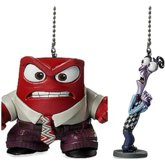 Fear & Anger 3” PVC Light Lamp Fan Pull Figure Figurine Inside Out New