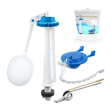 Toilet Tank Replacement Kit, Float Valve Kit 2 Inch Flapper, Front Mount Flush Handle