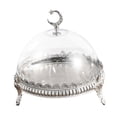 thumbnail image 2 of Soporte para pasteles, bandeja para galletas con tapa, cúpula acrílica para refrigerios, decoración multifuncional para dulces Plata, 2 of 9