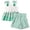Green, variant on 2 Year Old Girl Clothes Sets Girl Baby Summer St. Patrick's Day Strap Doll Top Stripe Print Tops and Shorts Two Piece Set(6 Month-3 Years)