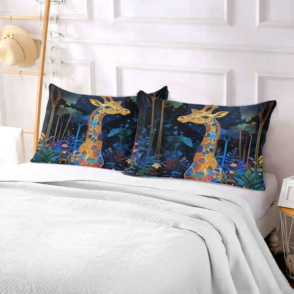 Pillow Case Plush Pillow Colorful Giraffe Case standard size/King size/Queen size Bed Pillow Pillowcases