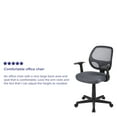 thumbnail image 6 of BizChair Mid-Back Gray Mesh Swivel Ergonomic Task Office Chair with Arms, BIFMA Certified, 6 of 16