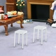 thumbnail image 6 of STARTIST 2Pcs Dollhouse Miniature Chairs Mini Furniture Model 1:6 Photo Props Dollhouse Furniture High Stool for Micro Landscape Decor White, 6 of 8