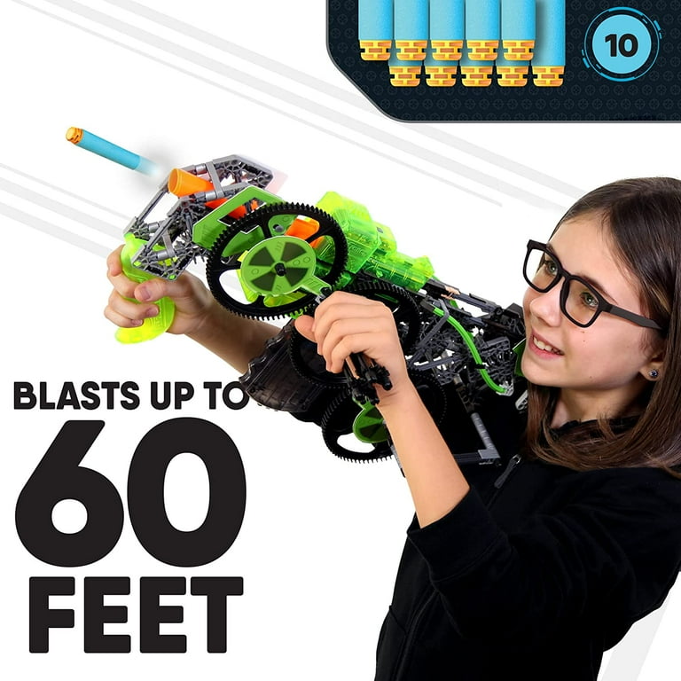 K'NEX Cyber-X C10 Crypto Crank with Motor - Blasts up to 60