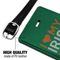 thumbnail image 3 of I Love My Irish Husband Rectangle Leather Luggage Card Suitcase Carry-On ID Tag, 3 of 7