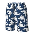 thumbnail image 4 of Logiee Shark Print Mens Swim Trunks Quick Dry Board Shorts,Breathable Hawaii Beach Shorts Swimwear Bathing Suits-Large, 4 of 6