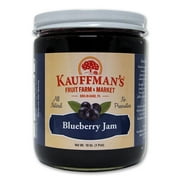 Kauffman Orchards Blueberry Jam, All Natural, No Preservatives, 18 Oz. Pack of 2