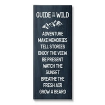 Stupell Industries Humorous Guide To Wild Adventure Mountain Rules Sign Graphic Art Gallery-Wrapped Canvas Print Wall Art, 10x24, by Lil' Rue