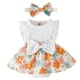 thumbnail image 1 of Gibobby Mamelucos para bebe niño sin mangas con estampado de flores para niñas pequeñas, mono recién nacido con diademas para niños, ropa(Blanco, 9-12 Meses), 1 of 5