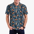thumbnail image 1 of Fotbe cute fall fox Pattern Men’s Golf Polo Shirt – Breathable Performance Golf Shirt with Button-Down Collar-Large, 1 of 6