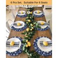 thumbnail image 4 of 15 Inch Round Placemats Set of 4, Christmas Snowflakes Non Slip Heat Insulation PP Table Mats, Xmas Winter Watercolor Navy Blue Washable Place Mats for Kitchen Dining Party Table Decor, 4 of 7
