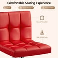 thumbnail image 5 of Yaheetech 2pcs Adjustable Bar Stool PU Leather Counter Stool with Backrest Red, 5 of 7