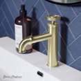 thumbnail image 2 of Avallon Single Hole, Single-Handle Wheel, Bathroom Faucet in Brushed Gold, 2 of 11