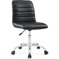 thumbnail image 4 of Modway Ripple Ribbed Armless Mid Back Swivel Computer Desk Office Chair In Black, 4 of 18