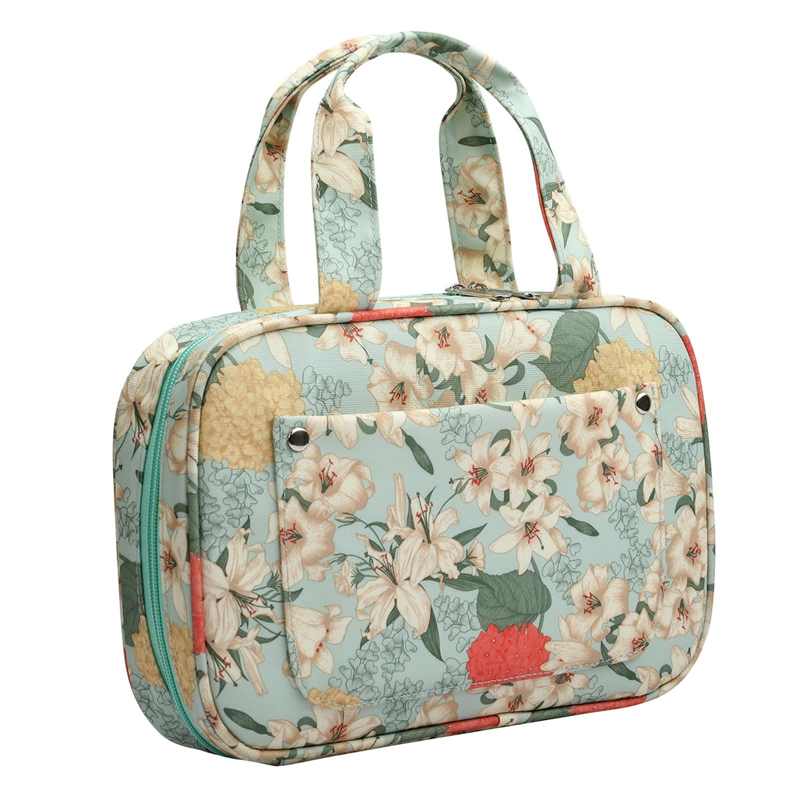 HOMYL Portable Crochet Hook Case Knitting Needles Organizer Zipper Bag Storage Tote with Web Pockets & Slots Oxford Fabric Case