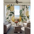 thumbnail image 6 of Spring Lemon Blackout Curtains for Bedroom Living Room Darkening Curtains 84 Inch Length 2 Panels Set Summer Flower Leaf Branch Nature Fruit Window Curtain Window Treatment Grommet Drapes 52"x84", 6 of 9