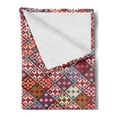 thumbnail image 2 of Colorful Soft Flannel Fleece Throw Blanket, Various Skewed Square Nomadic Rug Looking Seamless Pattern, Cozy Plush for Indoor and Outdoor Use, 70" x 90", Multicolor, by Ambesonne, 2 of 5
