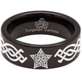 thumbnail image 5 of Celtic Star Tungsten Carbide Ring, 5 of 9