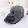 thumbnail image 3 of HJYCHN Solar Fan Sun Hat for Outdoor Hiking with Adjustable Brim Lightweight Design and Breathable Mesh GY1 One Size, 3 of 3