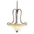 thumbnail image 1 of Kichler Lighting Wedgeport - 19.25" 18W 2 LED Pendant, Olde Bronze Finish with Umber Etched Glass, 1 of 2