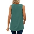 thumbnail image 5 of Hanerdun Women Tank Top Female Chiffon V-Neck Summer Tops Lake Blue L, 5 of 5