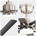thumbnail image 3 of BoFang 52 Inch Smart Ceiling Fan with Light Voice Control & Remote,8 ABS Blades,Black & Brushed Nickel, 3 of 8