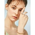 thumbnail image 4 of U7 Sterling Silver Ring for Women Adjustable Open Initial Rings Twisted Stackable Dainty Birthday Mother's Day Gifts Jewelry for Mom Daughter, 4 of 10