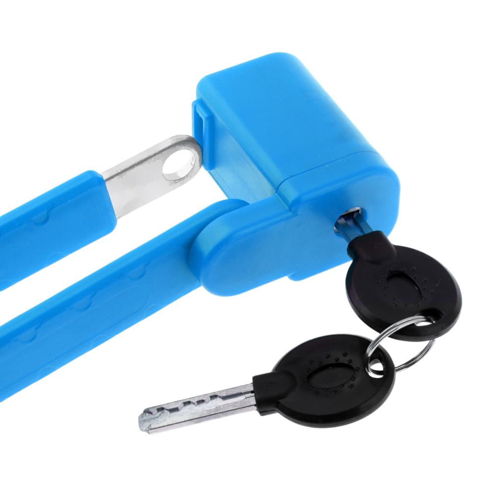 Axioma Bike Lock Heavy Duty Folding Chain Locks with Carrying Case 2 Keys Blue