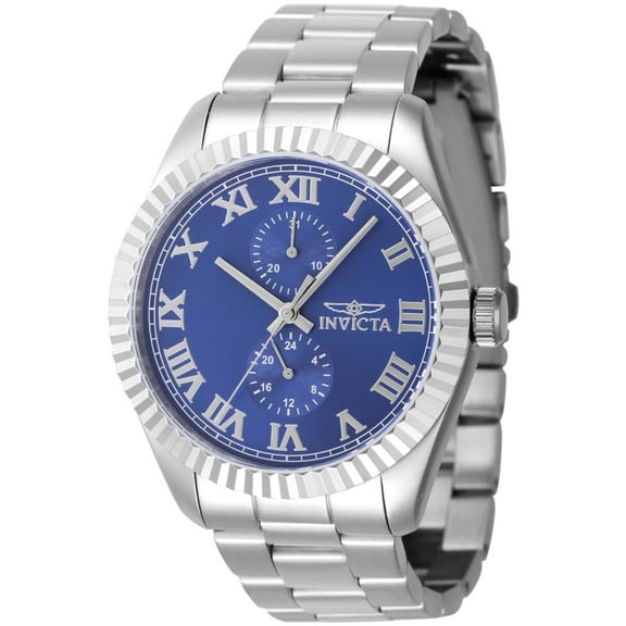 Invicta 47123 Men's Specialty Blue Dial Silver Tone Bracelet Watch
