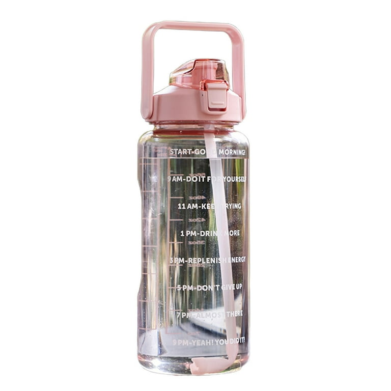 Sports Water Bottle with Straw Men Women Fitness Water Bottles