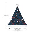 thumbnail image 3 of KLL Christmas Hats for Adults Plush Christmas Dachshund Print Santa Hat Xmas Fluffy Santa Claus Hat for Women Men, 3 of 6