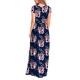 thumbnail image 2 of Robe Longue Maxi Décontractée à Fleurs pour Femmes, Manches Courtes, Coupe Ample, Unie, avec Poches, 2 of 2